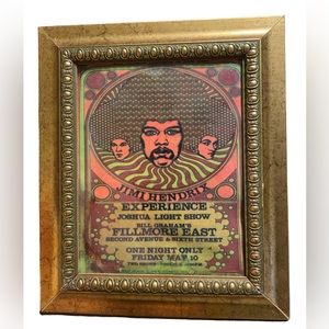 Framed Jimi Hendrix Experience Fillmore Poster